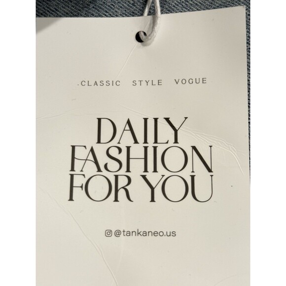 Oversized Denim Shirt Utility Field Jacket Button Down Long Sleeve SZ Large NWT - Picture 9 of 11